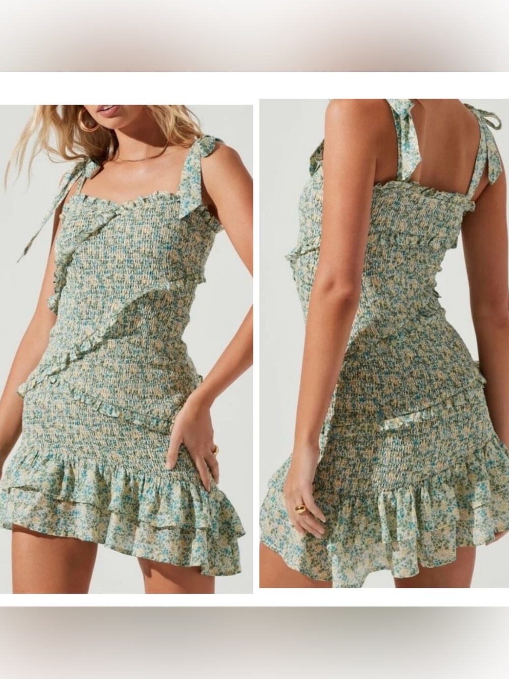 ASTR the Label Eastwick Dress Floral Asymmetrical Women’s Size Medium
